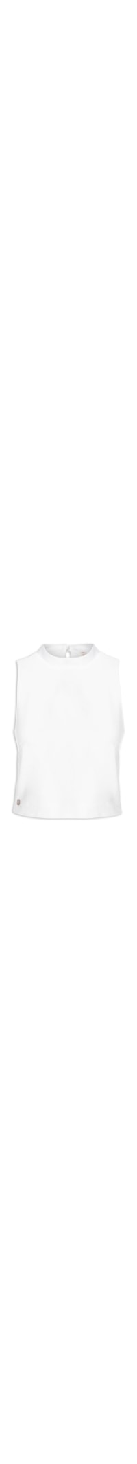 Blusa Feminina Gola Alta Sem Manga - Off White