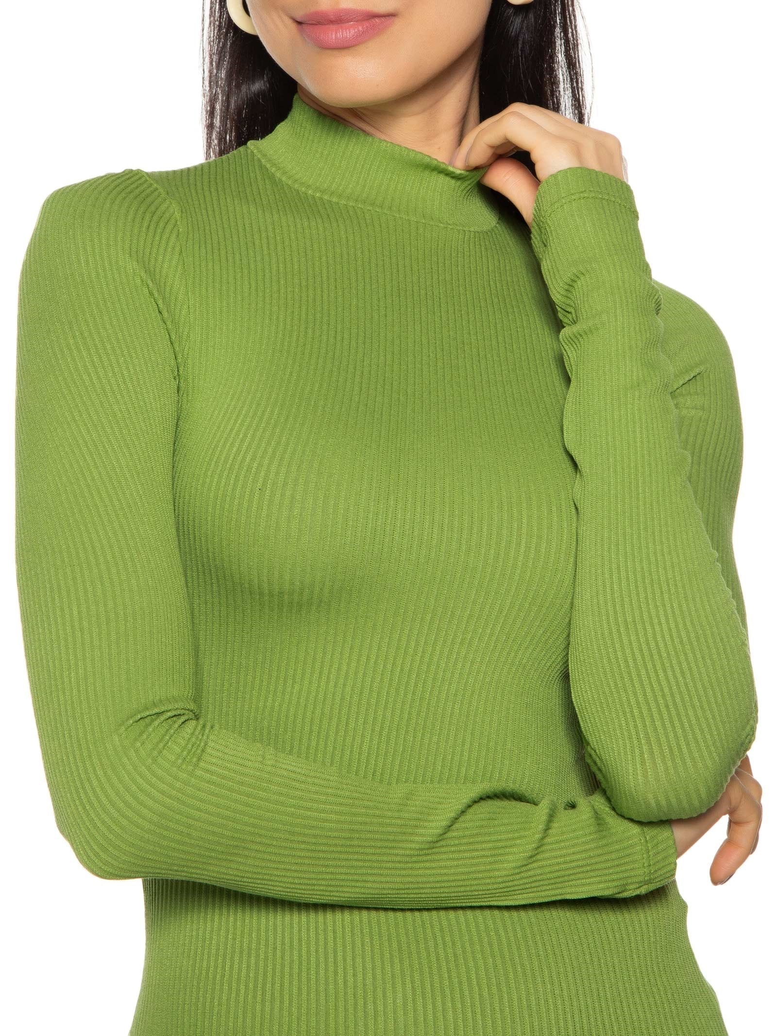 Blusa Feminina Gola Alta Verde Farm