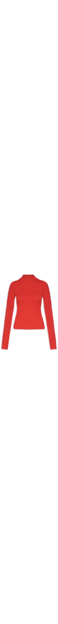 Blusa Feminina Gola Alta - Vermelho