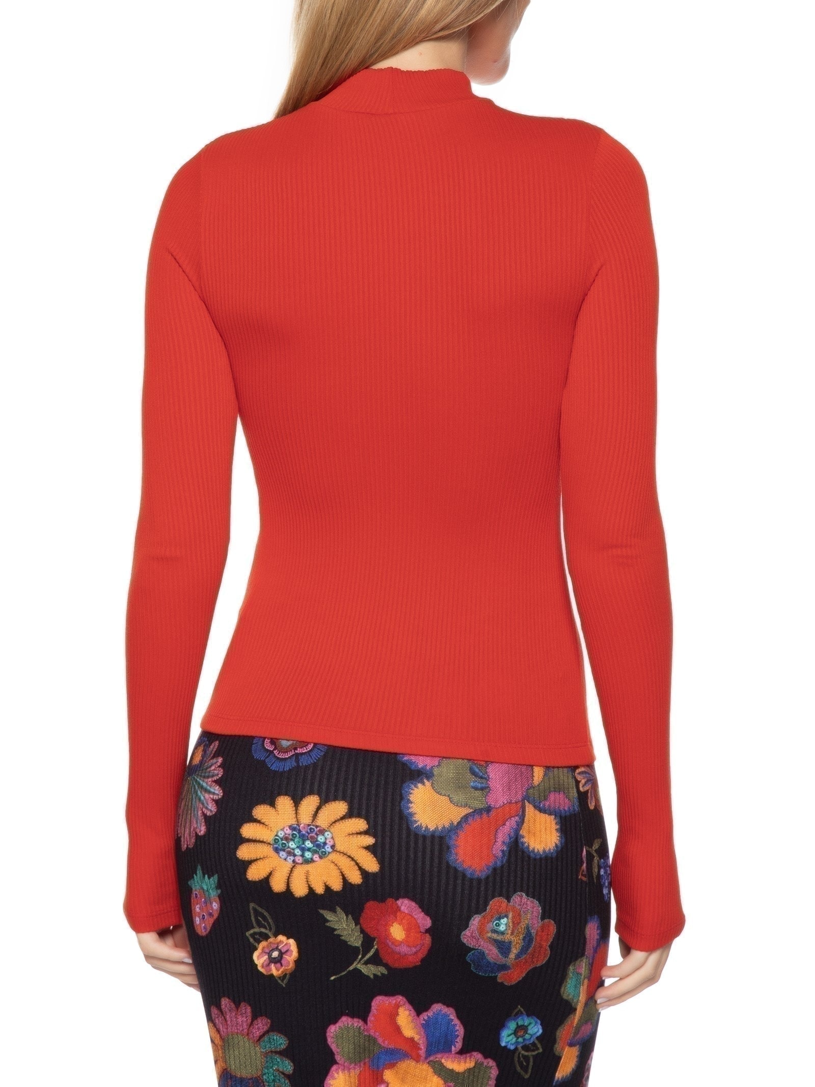 Blusa Feminina Gola Alta Vermelho Farm