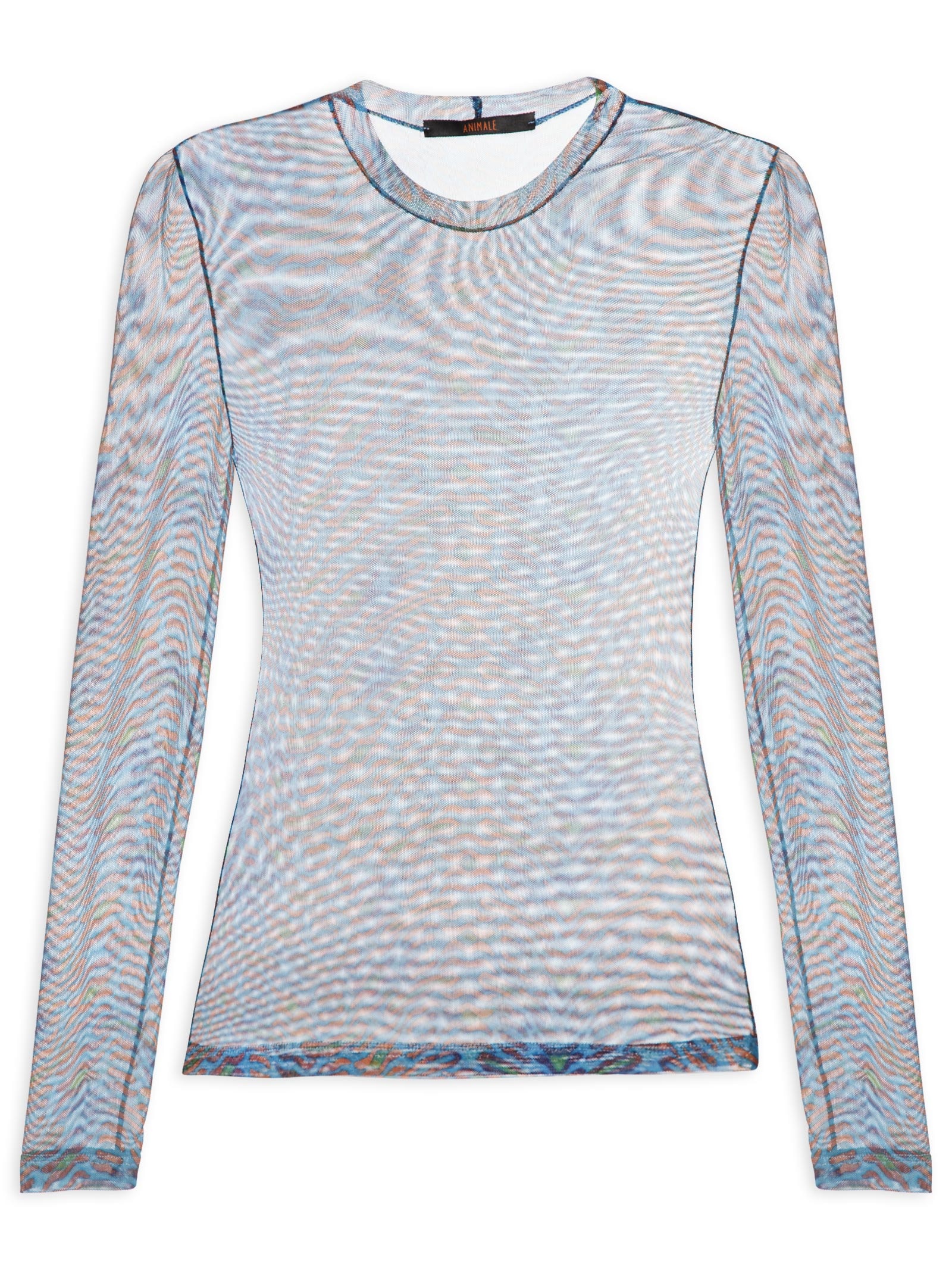 Blusa Feminina Gola Careca Azul Animale