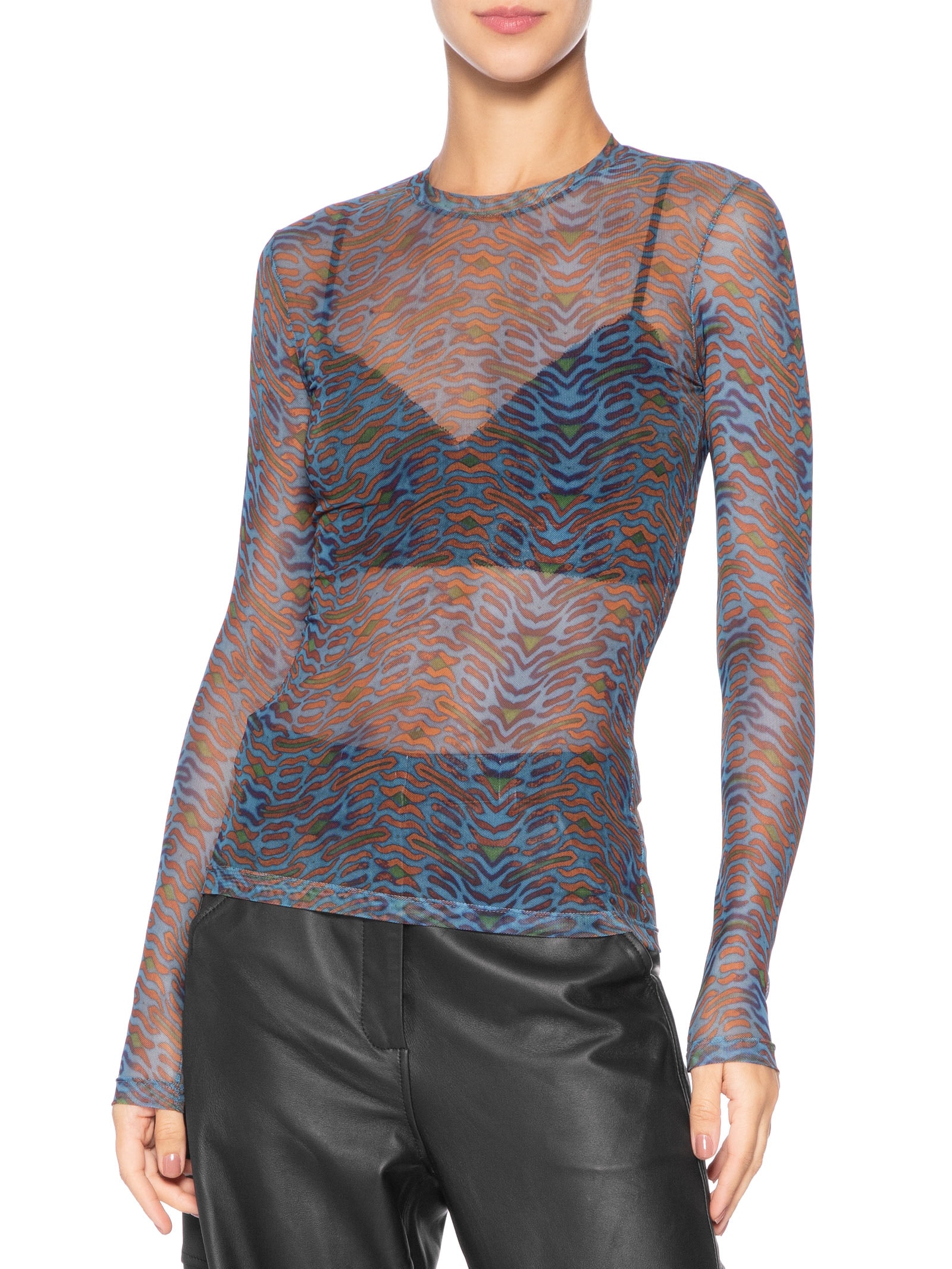 Blusa Feminina Gola Careca Azul Animale