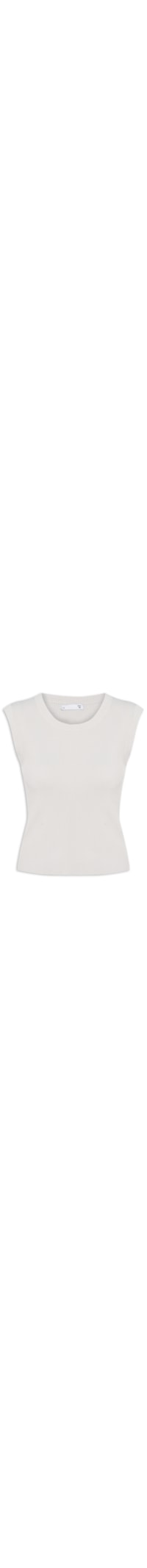 Blusa Feminina Gola em U em Tricot - Cinza