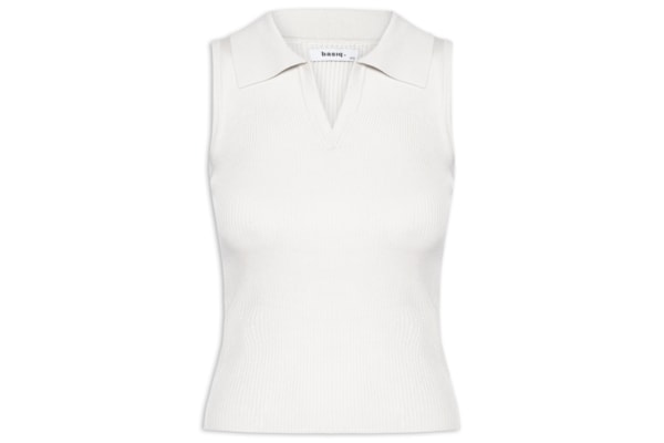Blusa Feminina Gola Esporte Tricot - Off White