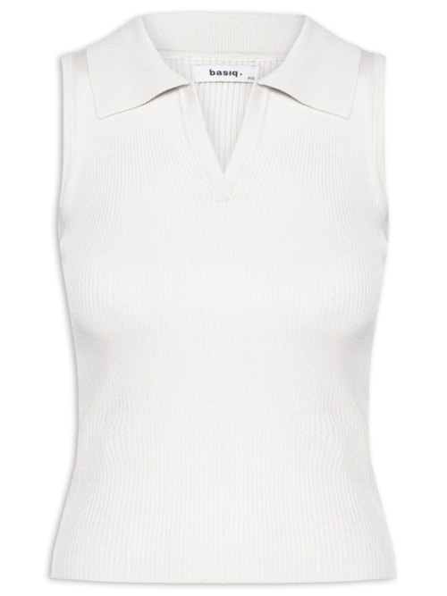 Blusa Feminina Gola Esporte Tricot – Off White