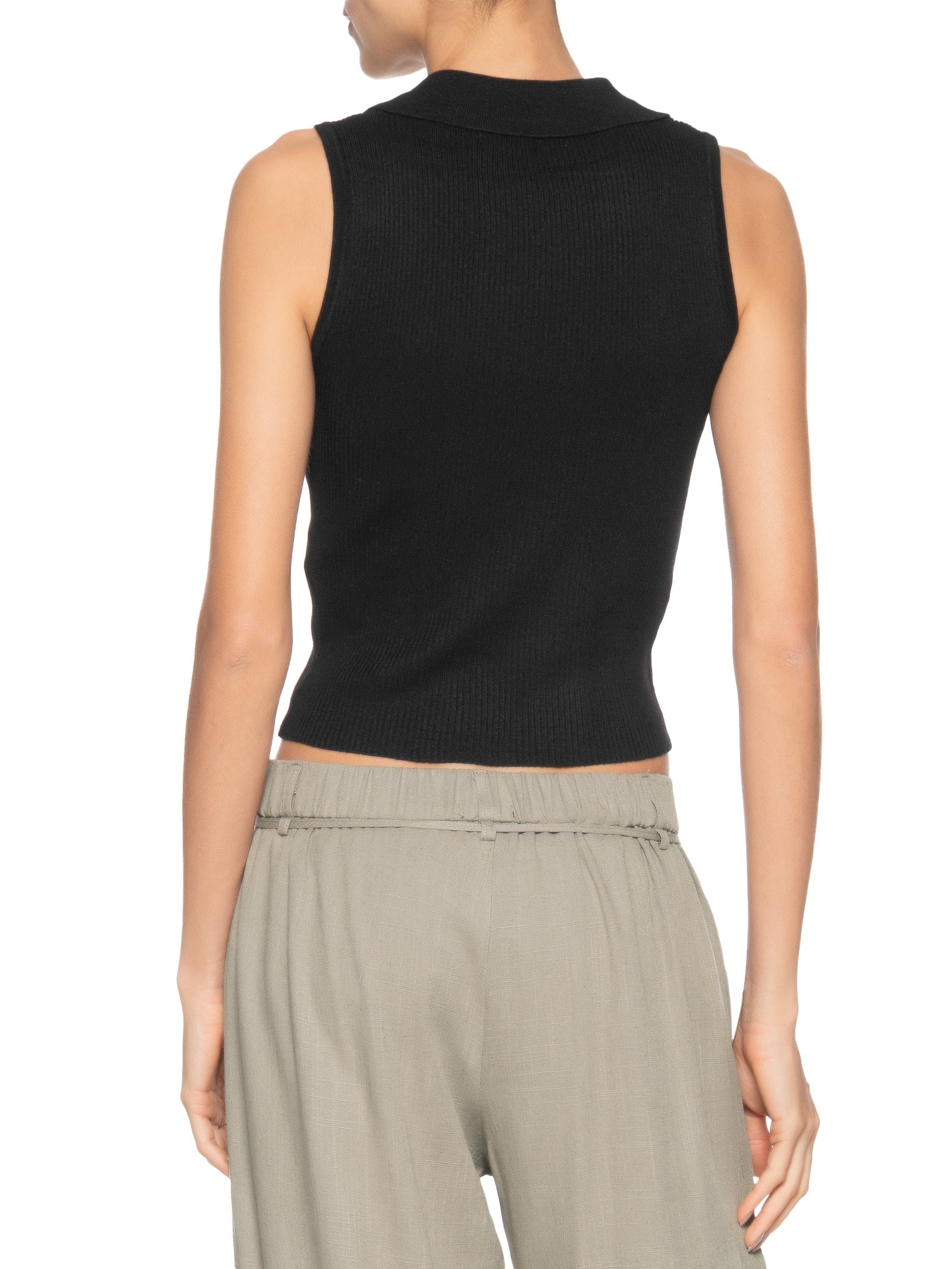 Blusa Feminina Gola Esporte Tricot Preto Basiq