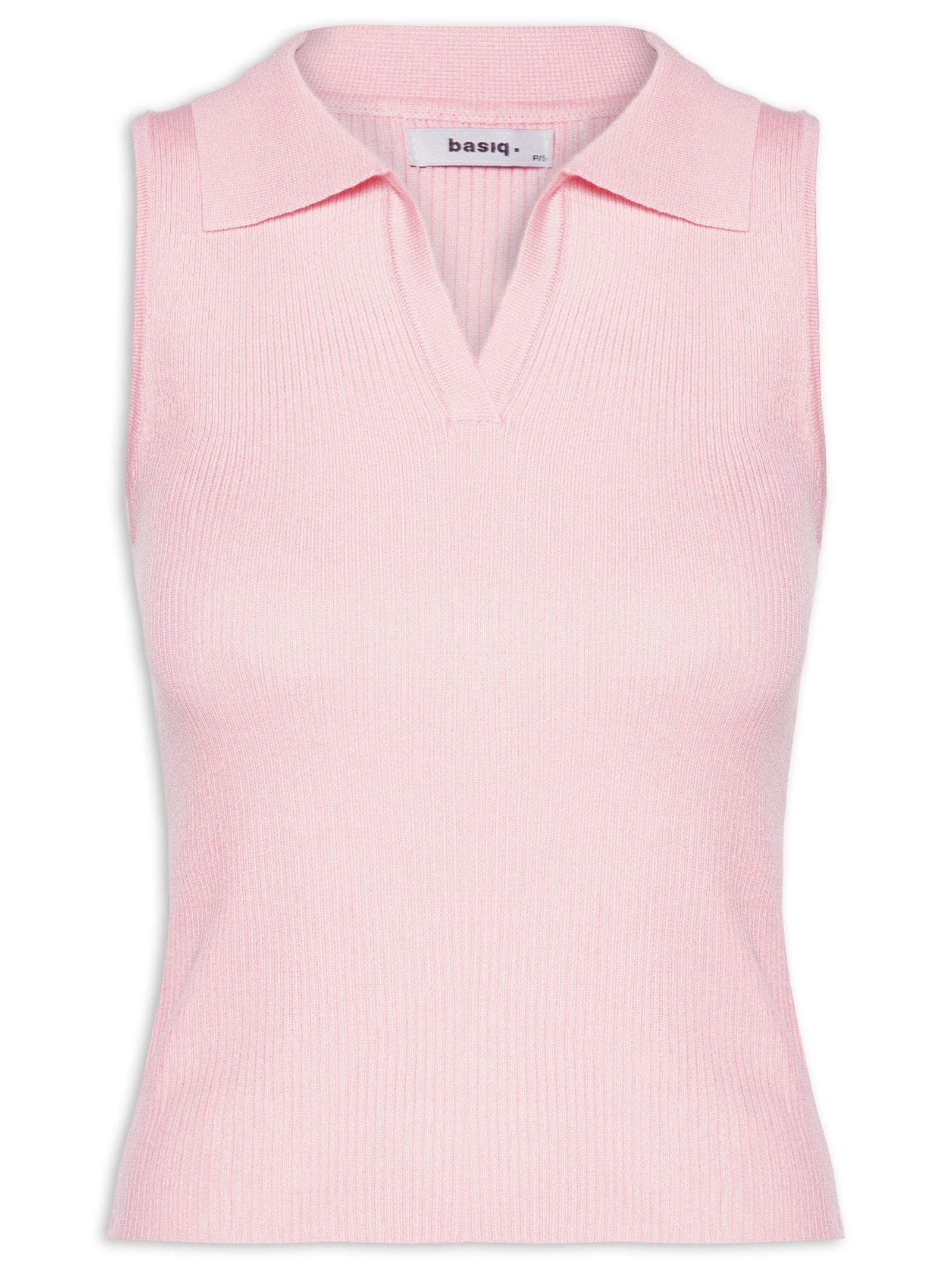 Blusa Feminina Gola Esporte Tricot Rosa Basiq