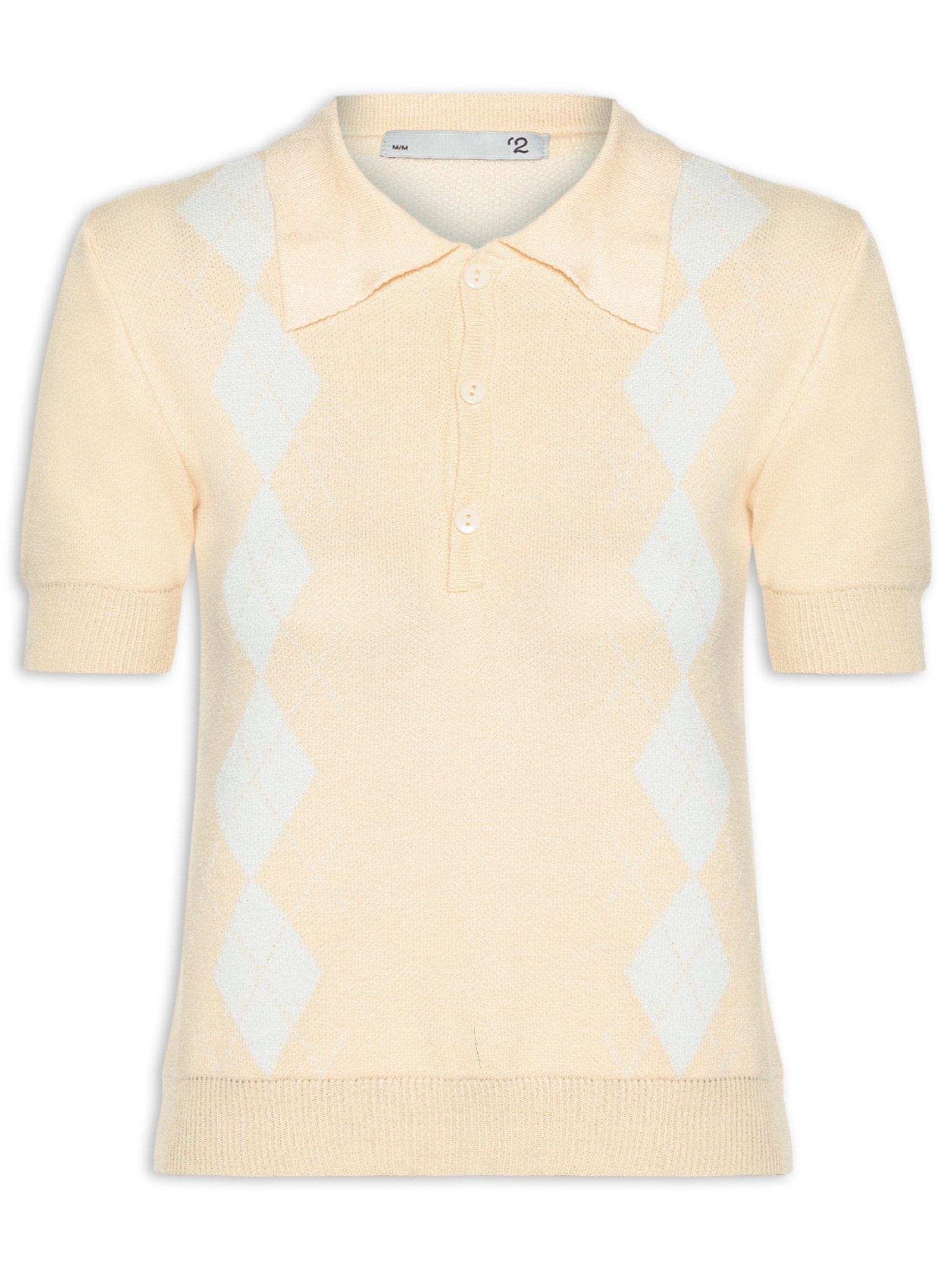 Blusa Feminina Gola Polo Em Tricot Amarelo '2Essential