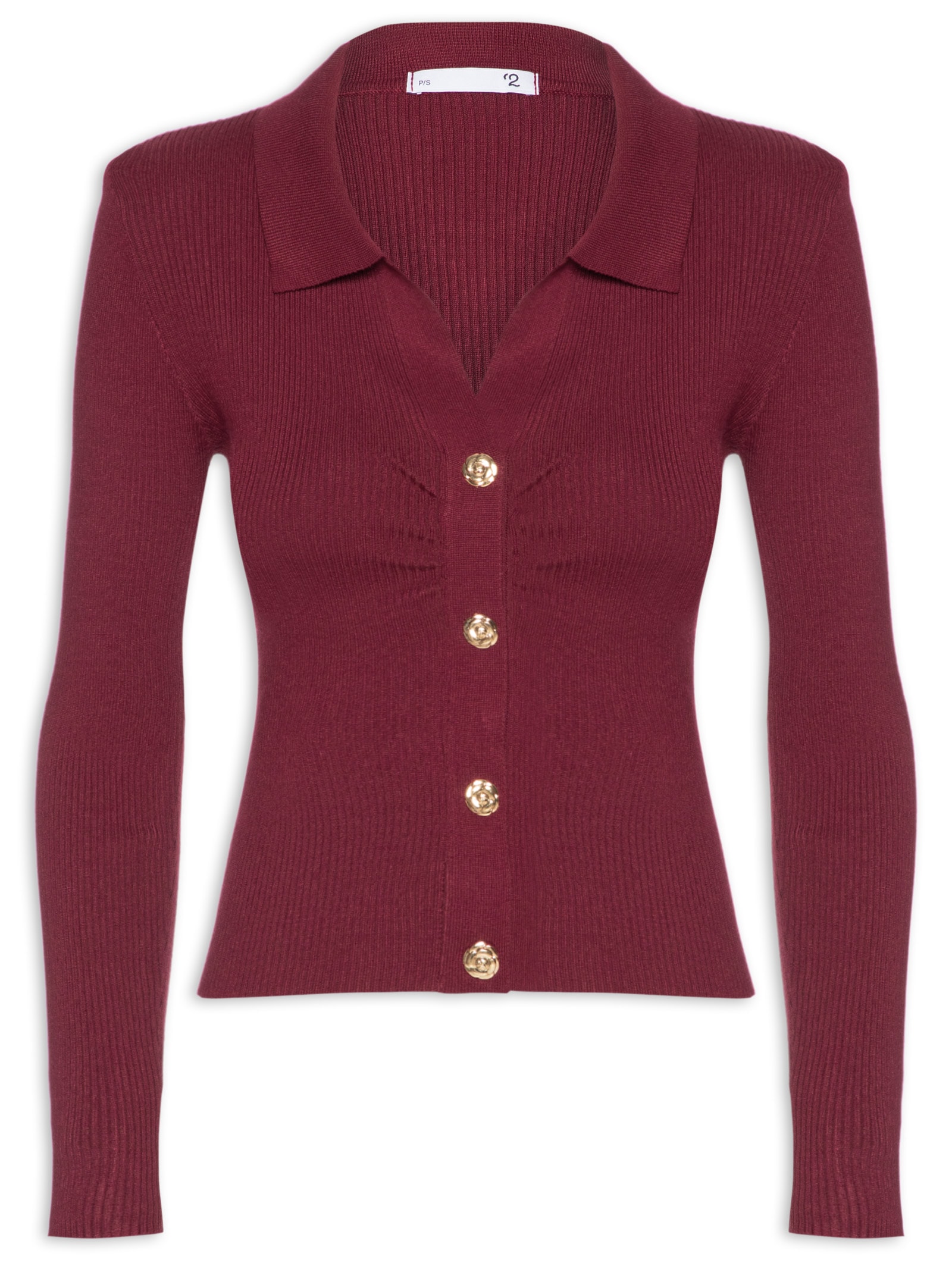 Blusa Feminina Gola Polo em Tricot – Vermelho '2Essential