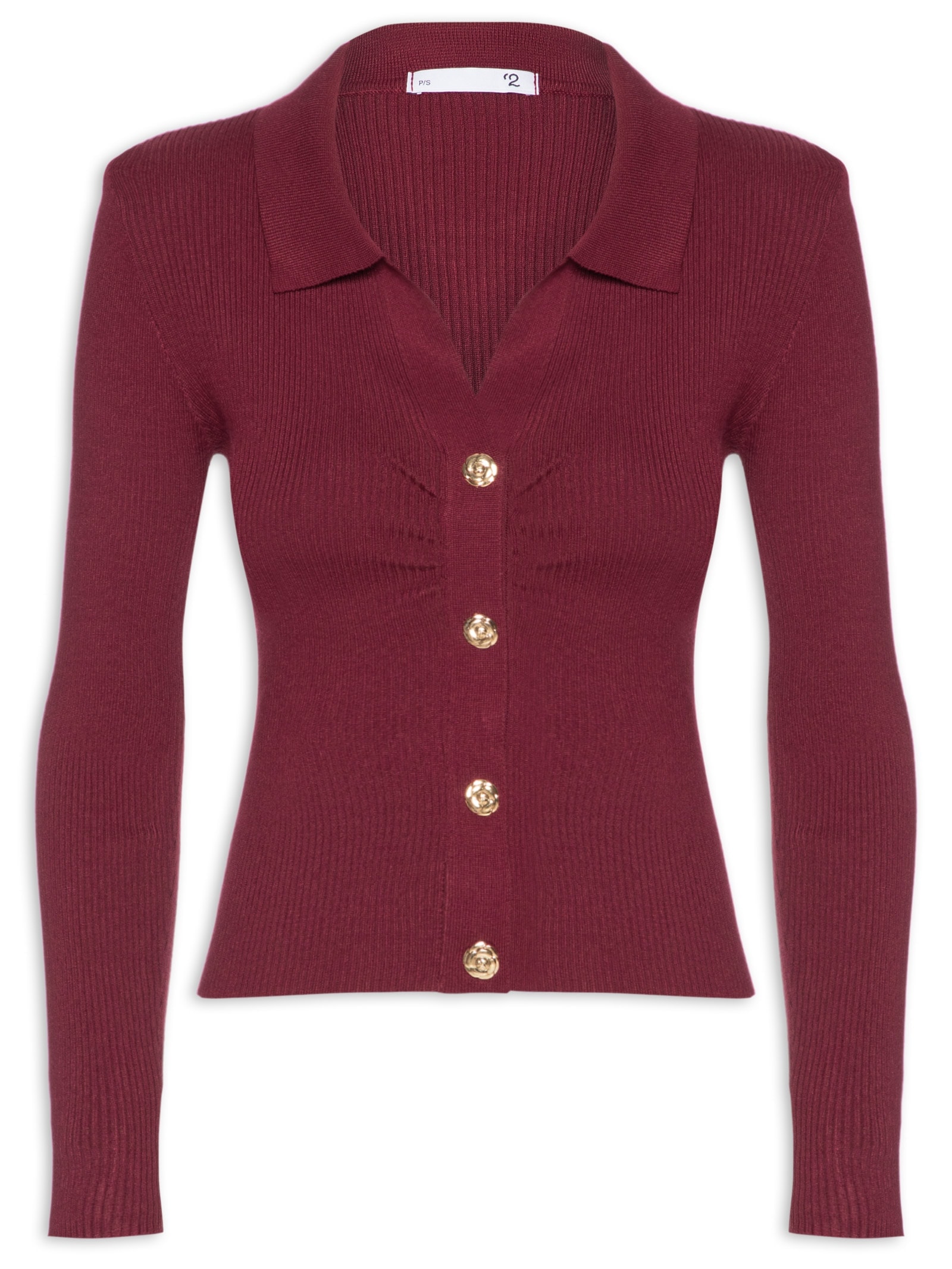 Blusa Feminina Gola Polo em Tricot – Vermelho '2Essential