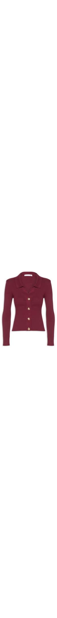 Blusa Feminina Gola Polo em Tricot – Vermelho