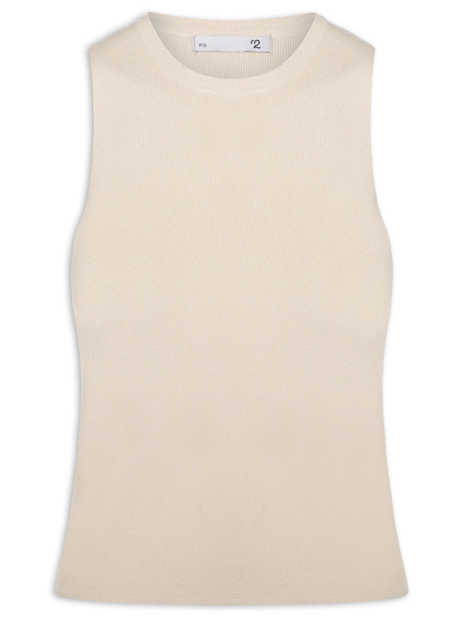 Blusa Feminina Gola Redonda Em Tricot Bege '2Essential