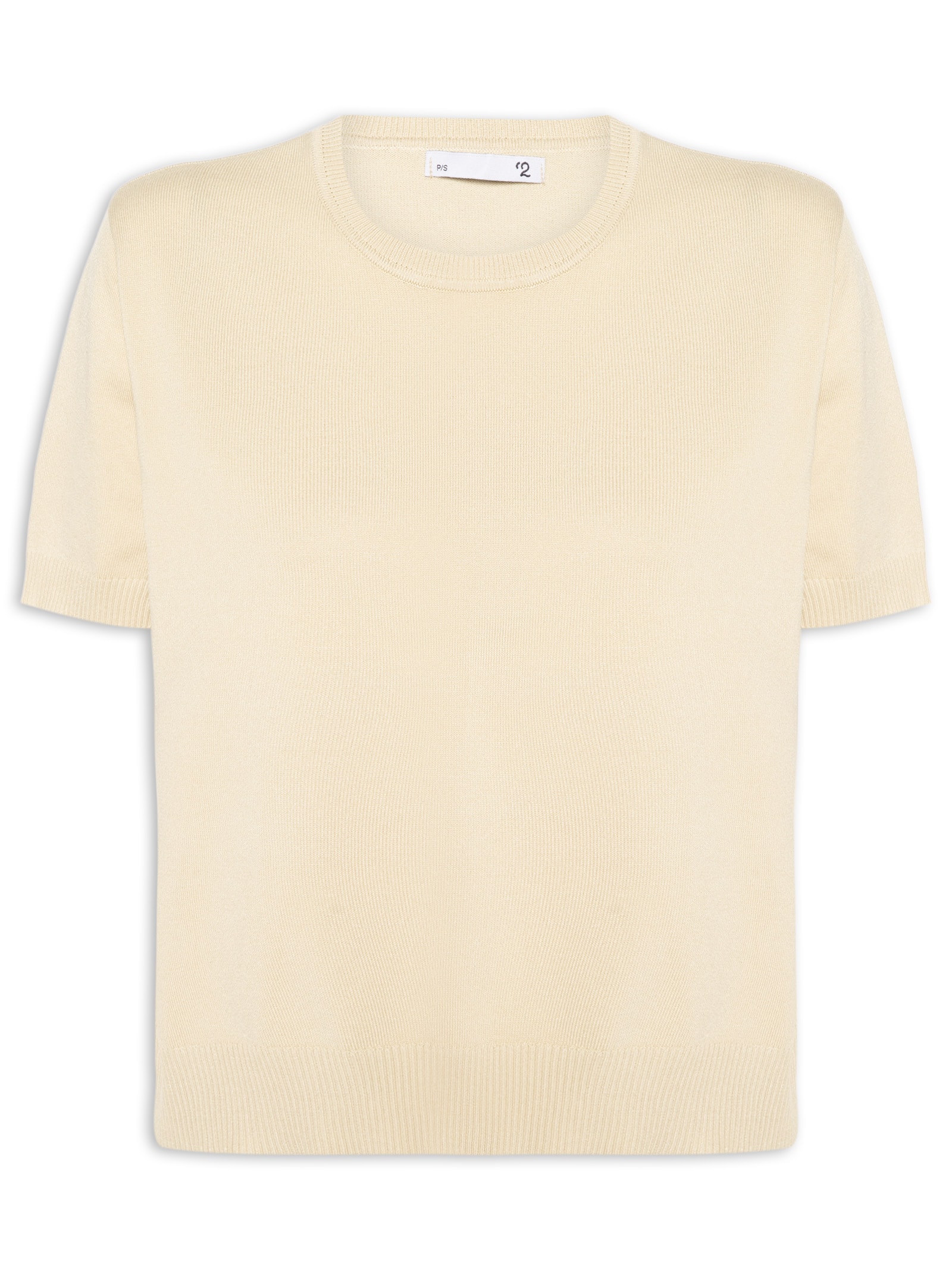 Blusa Feminina Gola Redonda em Tricot Bege '2Essential