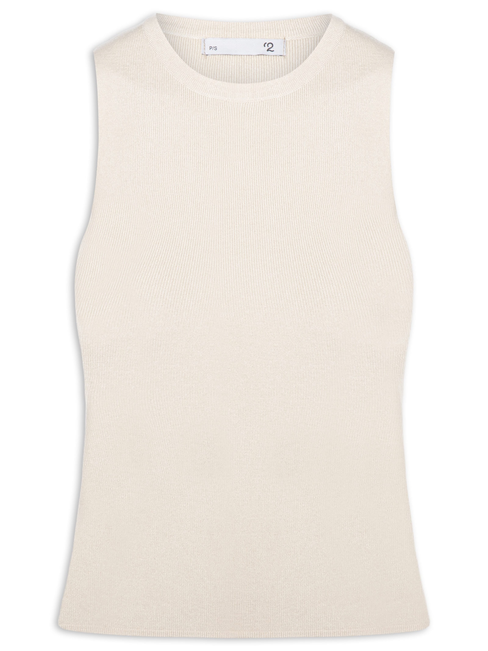 Blusa Feminina Gola Redonda Em Tricot Off White '2Essential