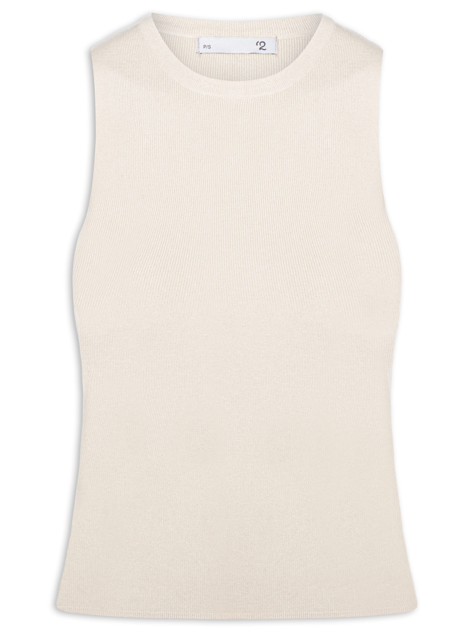 Blusa Feminina Gola Redonda Em Tricot Off White '2Essential