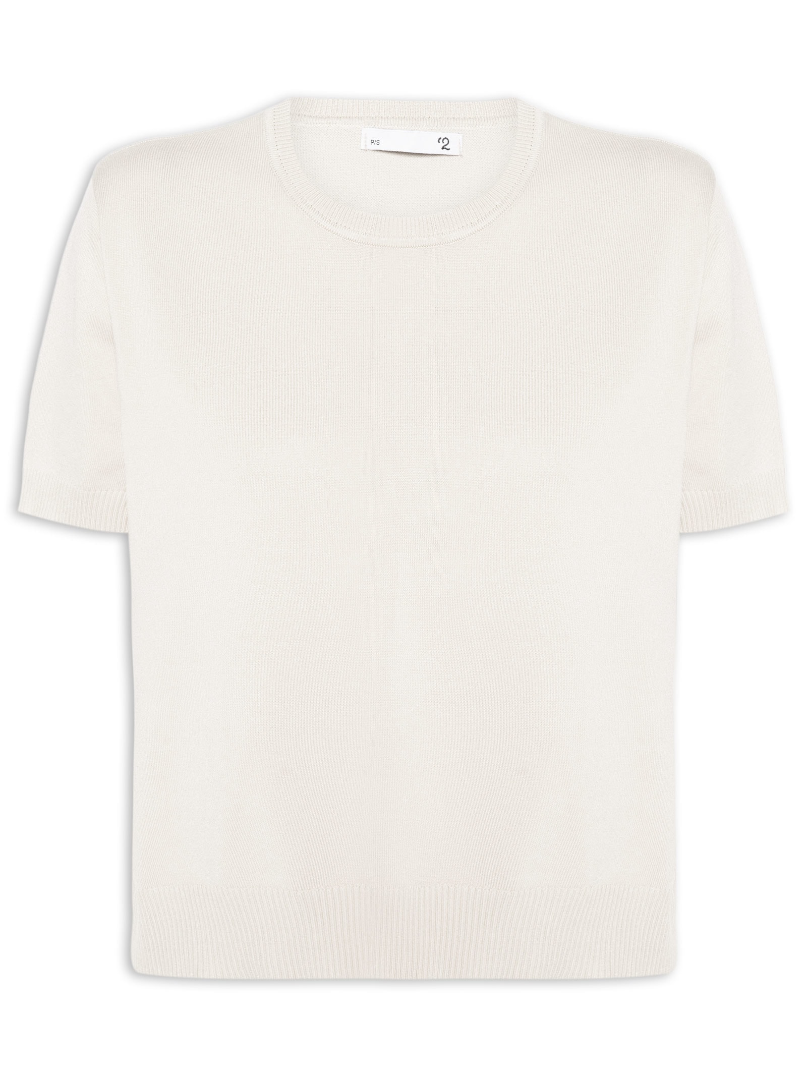Blusa Feminina Gola Redonda em Tricot Off White '2Essential