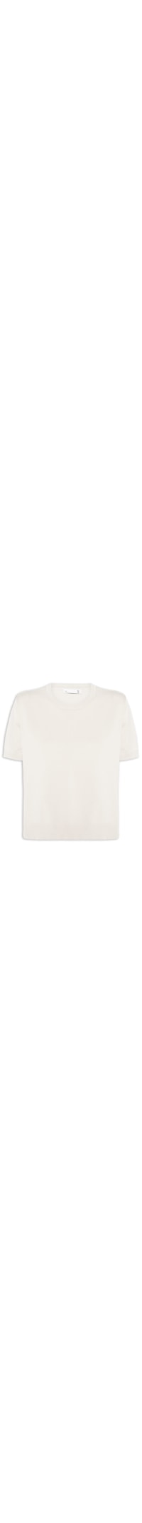 Blusa Feminina Gola Redonda em Tricot - Off White