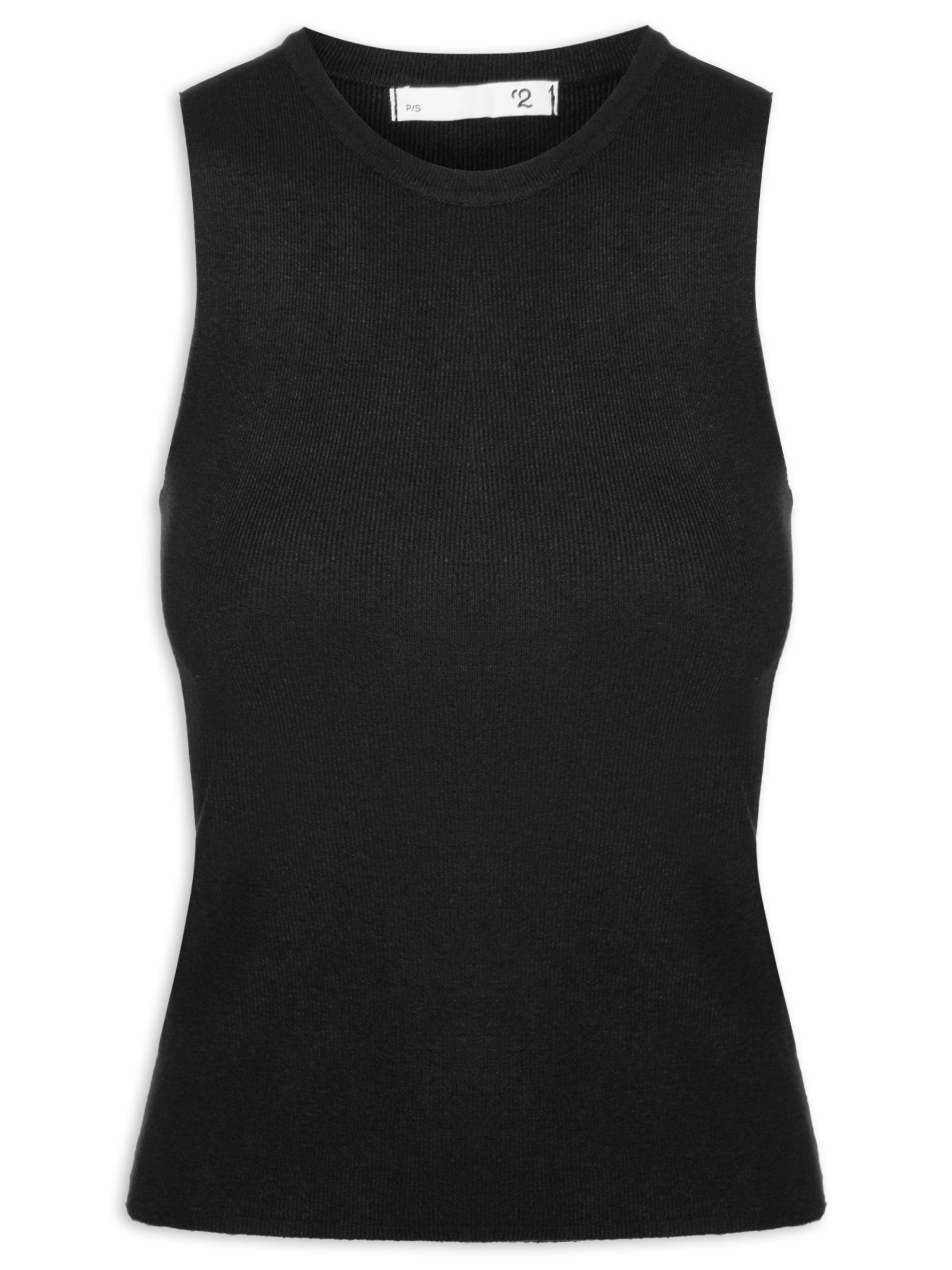 Blusa Feminina Gola Redonda Em Tricot Preto '2Essential