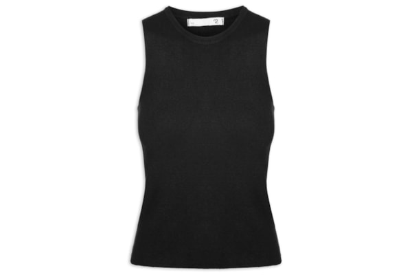 Blusa Feminina Gola Redonda Em Tricot - Preto