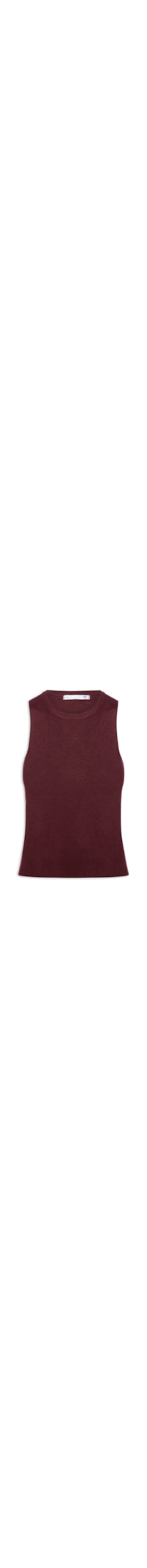 Blusa Feminina Gola Redonda Em Tricot - Vermelho