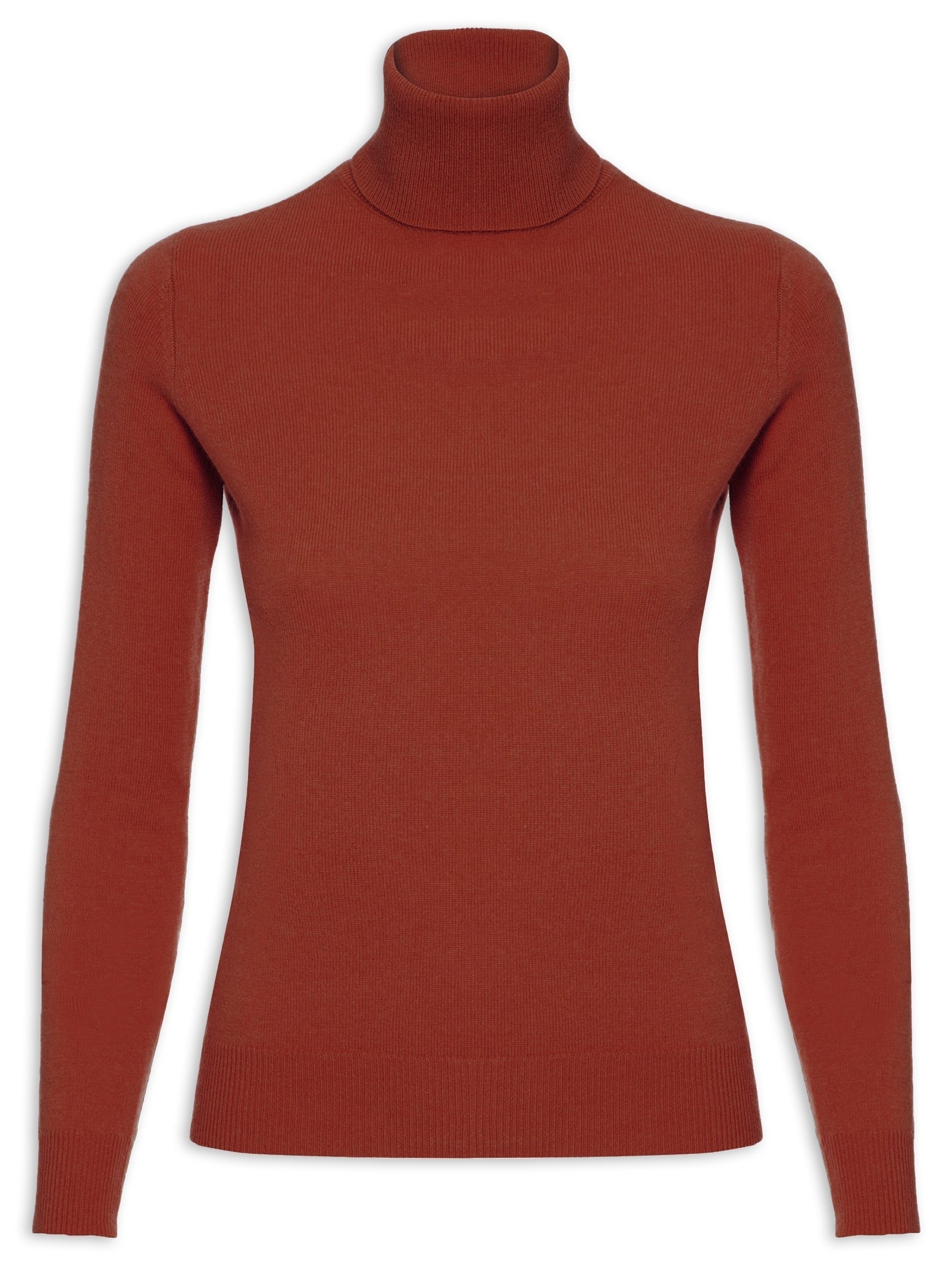 Blusa Feminina Gola Rolê Cashmere Marrom '2Essential