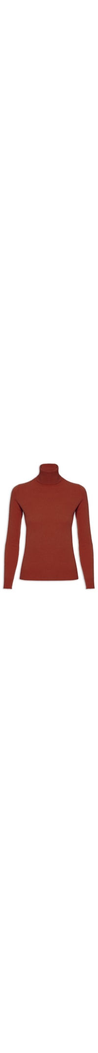 Blusa Feminina Gola Rolê Cashmere - Marrom