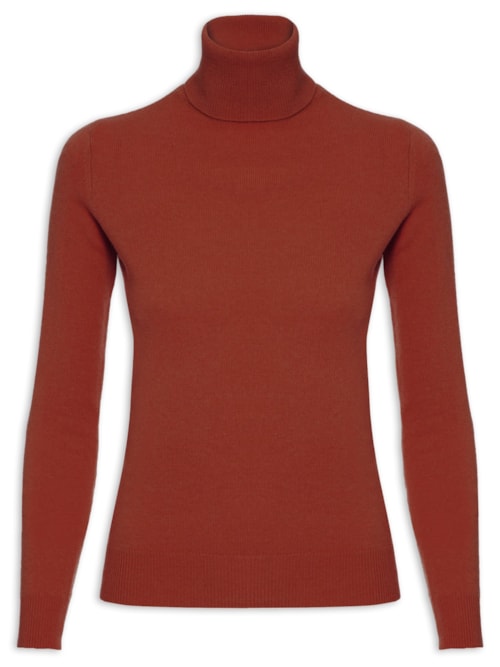 Blusa Feminina Gola Rolê Cashmere - Marrom