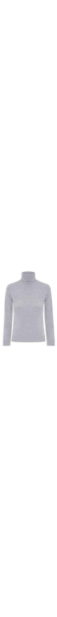 Blusa Feminina Gola Rolê Puro Cashmere - Cinza