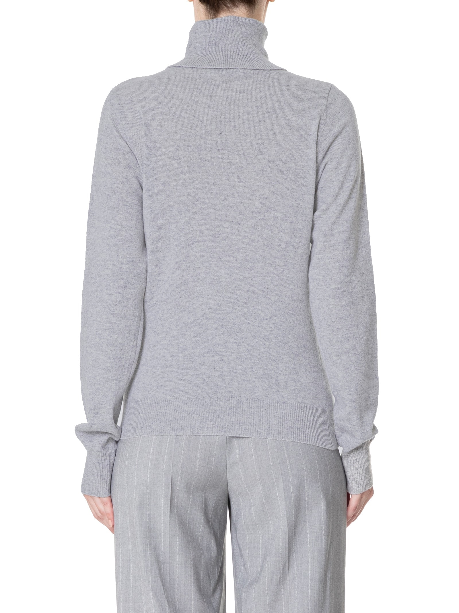Blusa Feminina Gola Rolê Puro Cashmere Cinza '2Essential