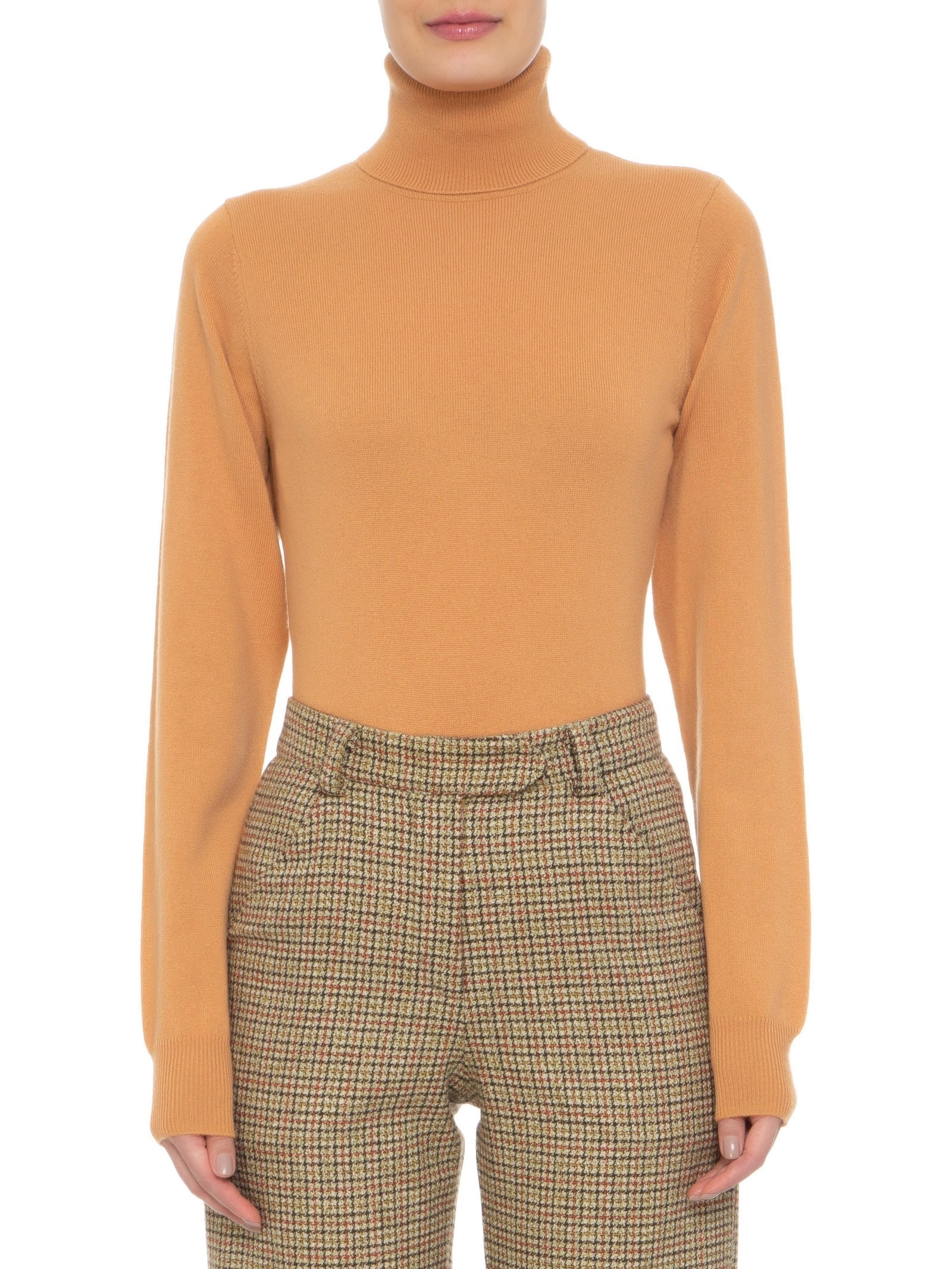 Blusa Feminina Gola Rolê Puro Cashmere Laranja '2Essential