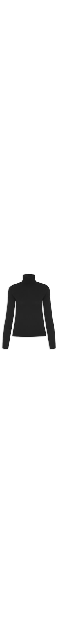 Blusa Feminina Gola Rolê Puro Cashmere - Preto