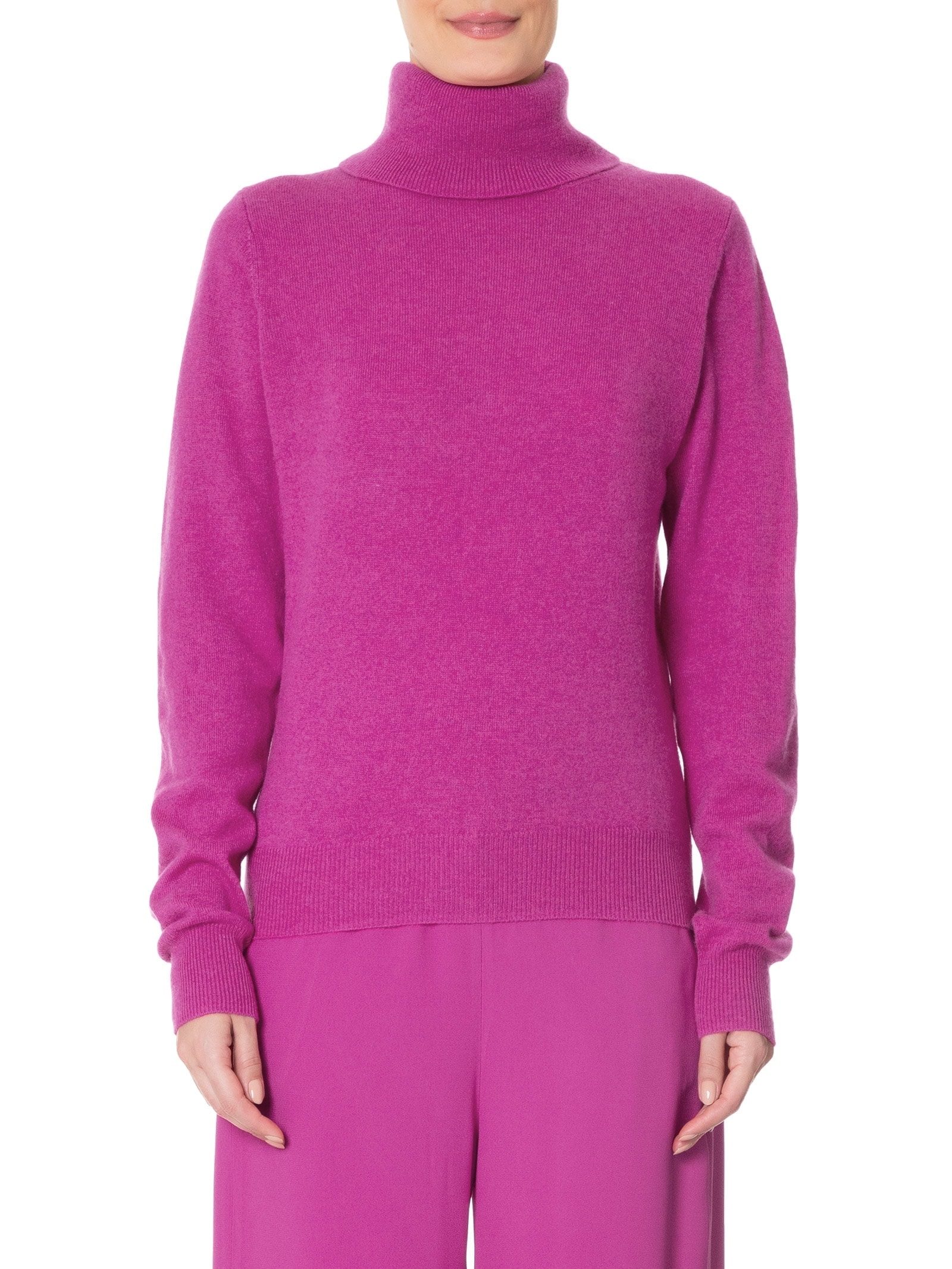 Blusa Feminina Gola Rolê Puro Cashmere Rosa '2Essential