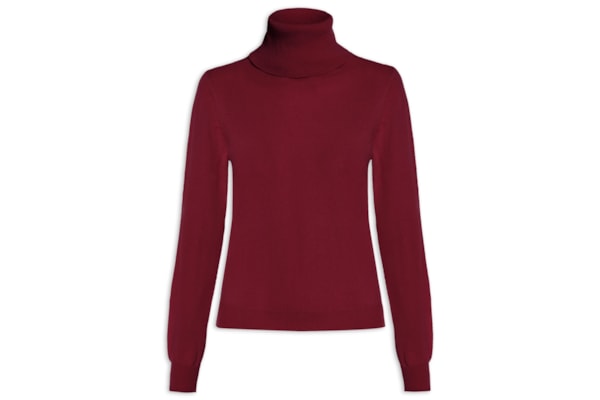 Blusa Feminina Gola Rolê Puro Cashmere - Vermelho