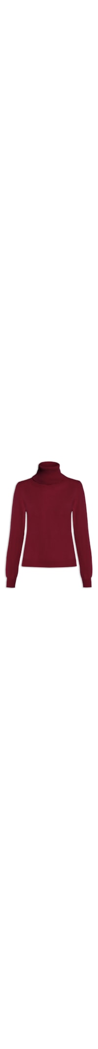Blusa Feminina Gola Rolê Puro Cashmere - Vermelho