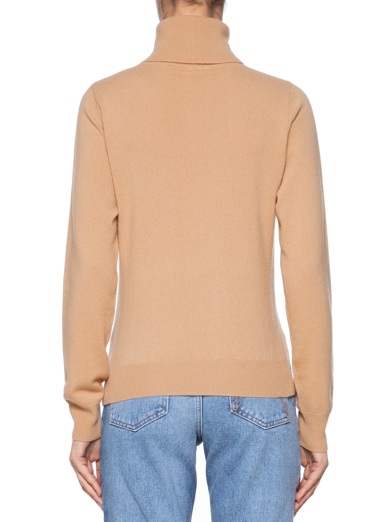 Blusa Feminina Gola Rulê Puro Cashmere Bege '2Essential