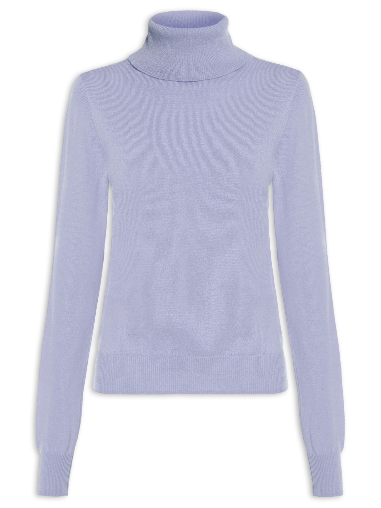 Blusa Feminina Gola Rulê Puro Cashmere Roxo '2Essential