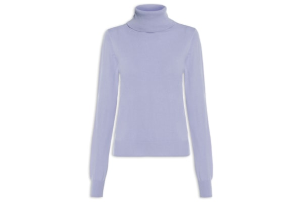 Blusa Feminina Gola Rulê Puro Cashmere - Roxo