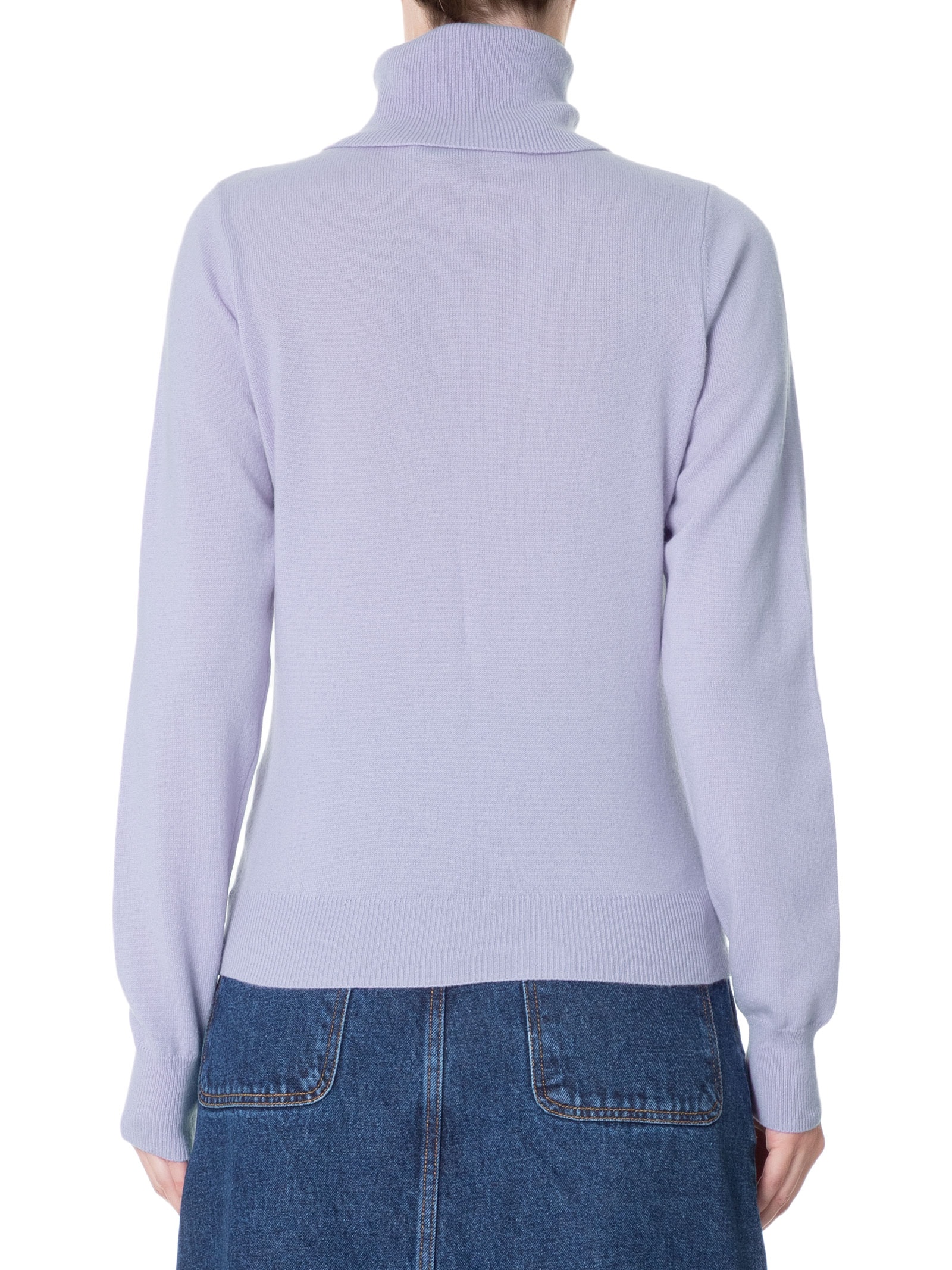 Blusa Feminina Gola Rulê Puro Cashmere Roxo '2Essential