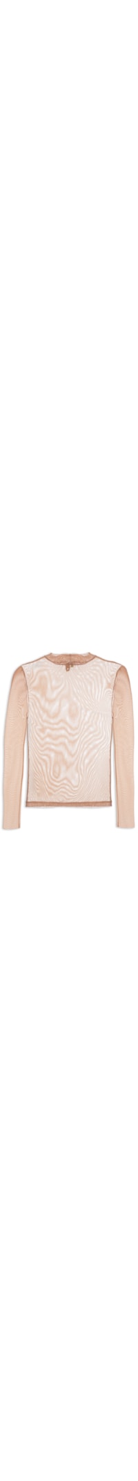 Blusa Feminina Gola Tule - Bege