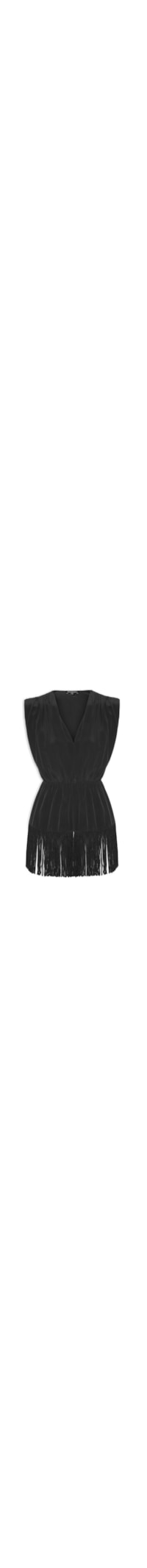 Blusa Feminina Goya Franjas - Preto