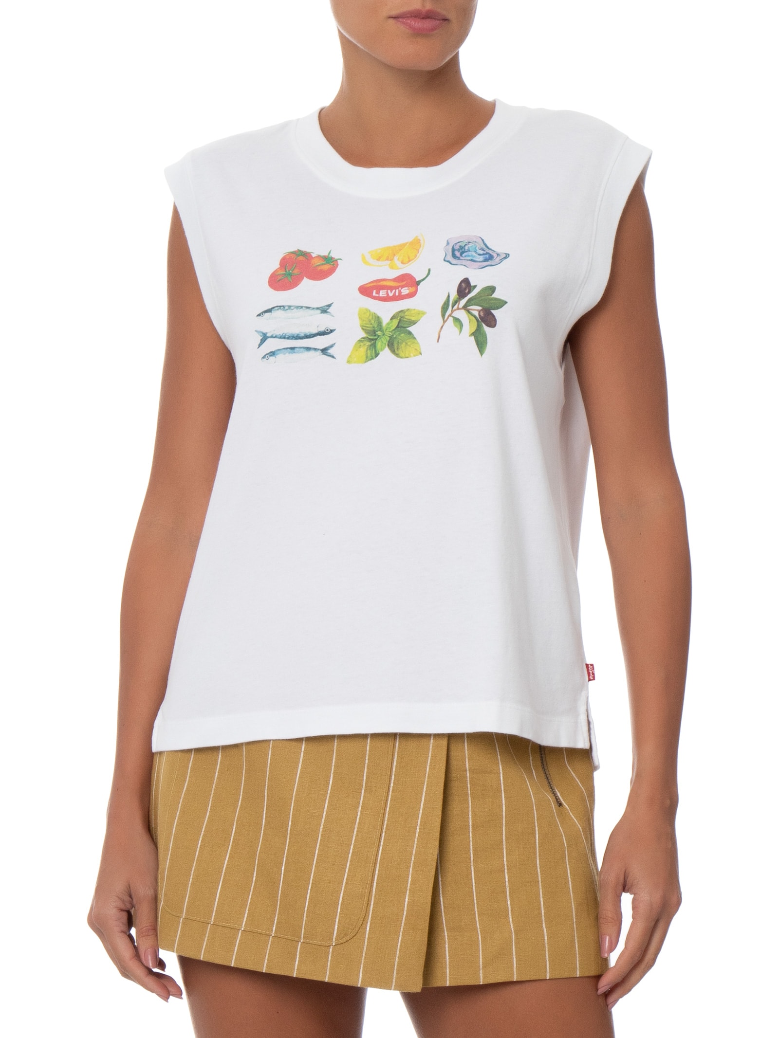 Blusa Feminina GR Boxy Tank Branco Levi's