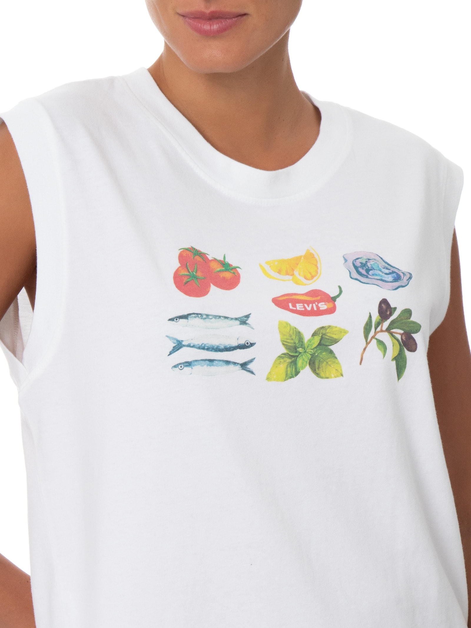 Blusa Feminina GR Boxy Tank Branco Levi's