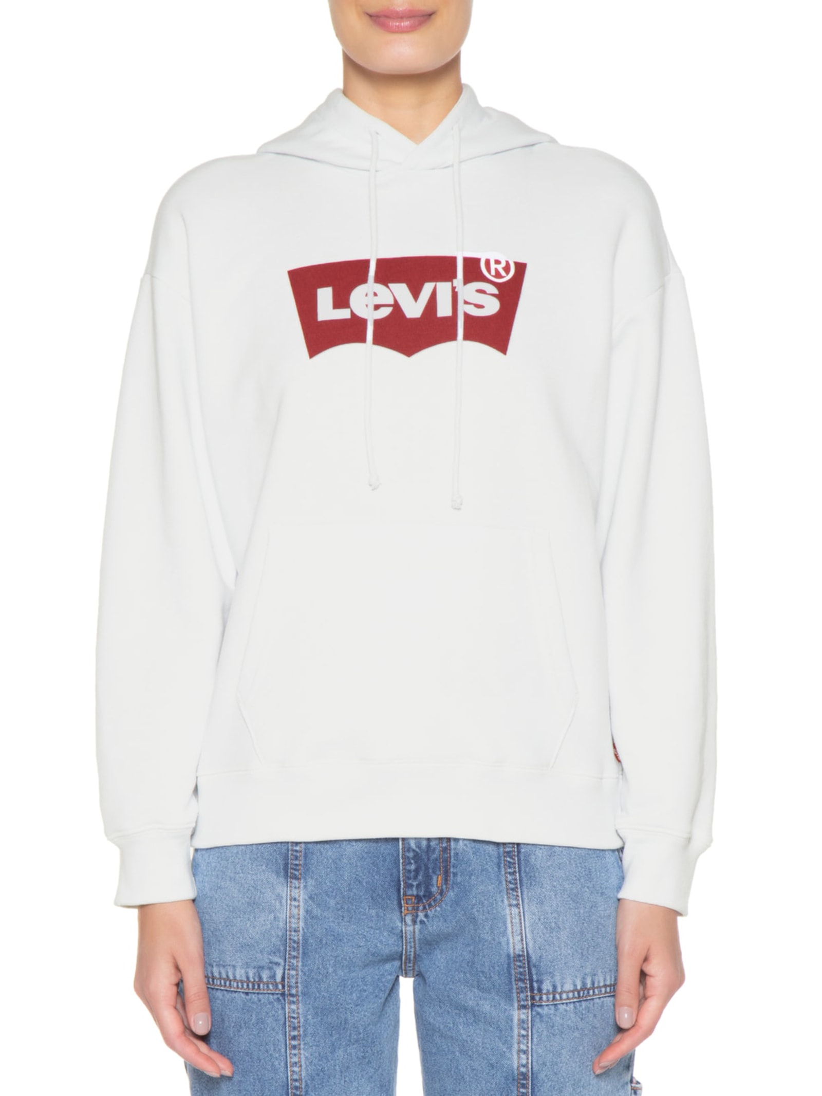 Blusa Feminina Graphic Standard Hoodie Branco Levi's