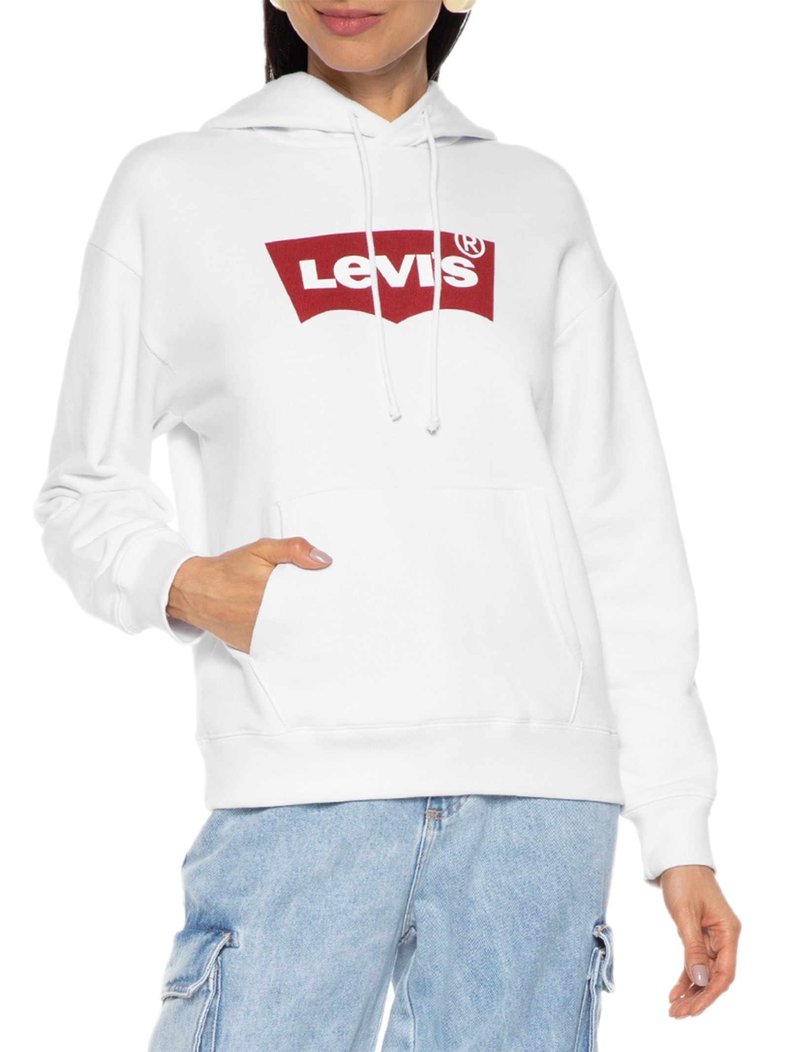 Blusa Feminina Graphic Standard Hoodie Branco Levi's