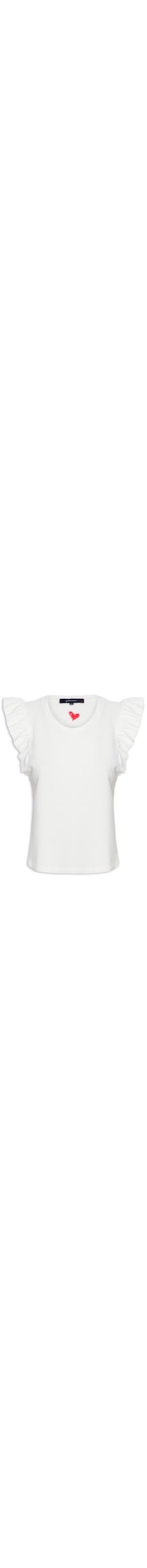 Blusa Feminina Heart Babados - Off White