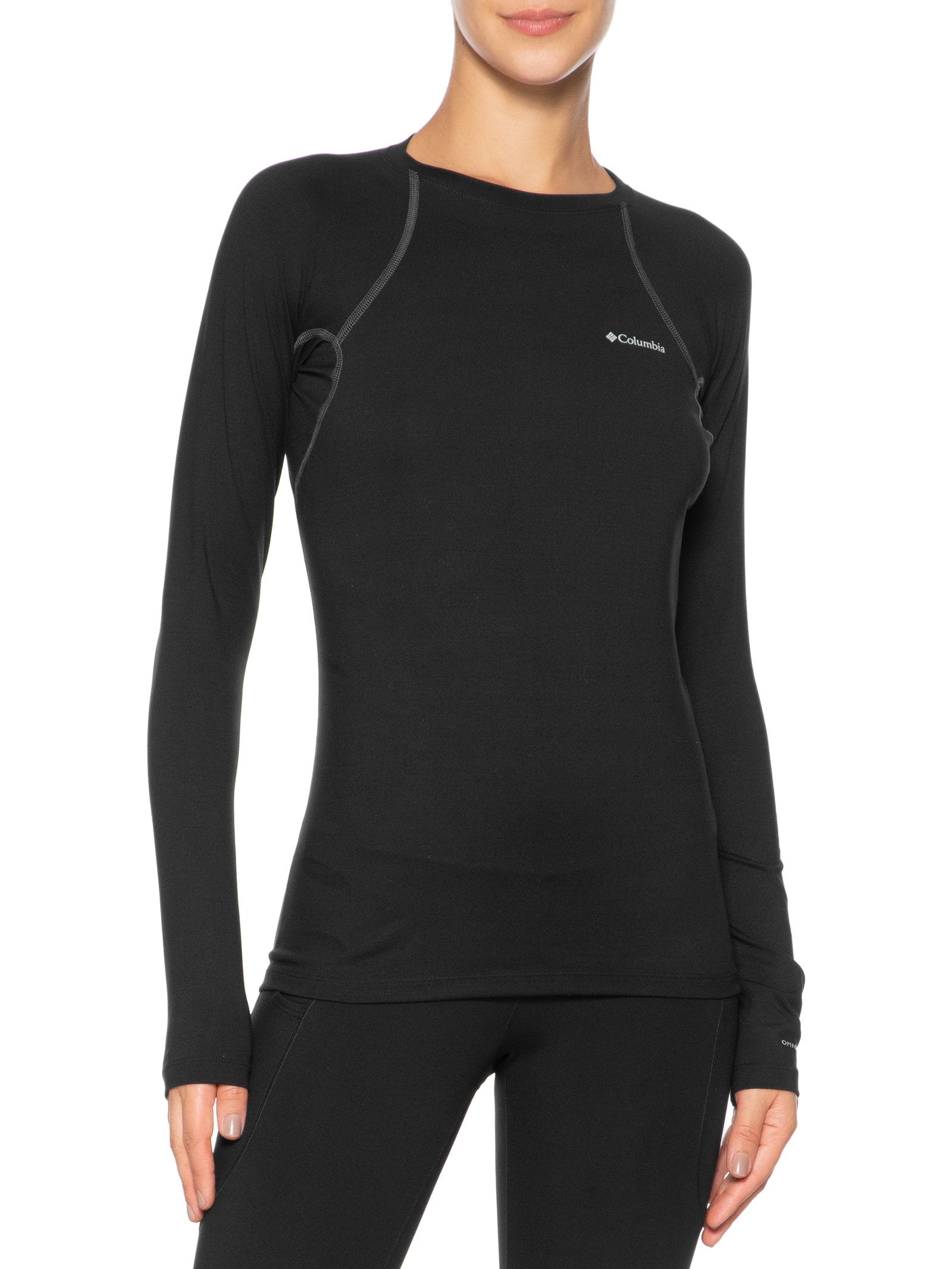 Blusa Feminina Heavyweight Stretch Long Sleeve Preto Columbia