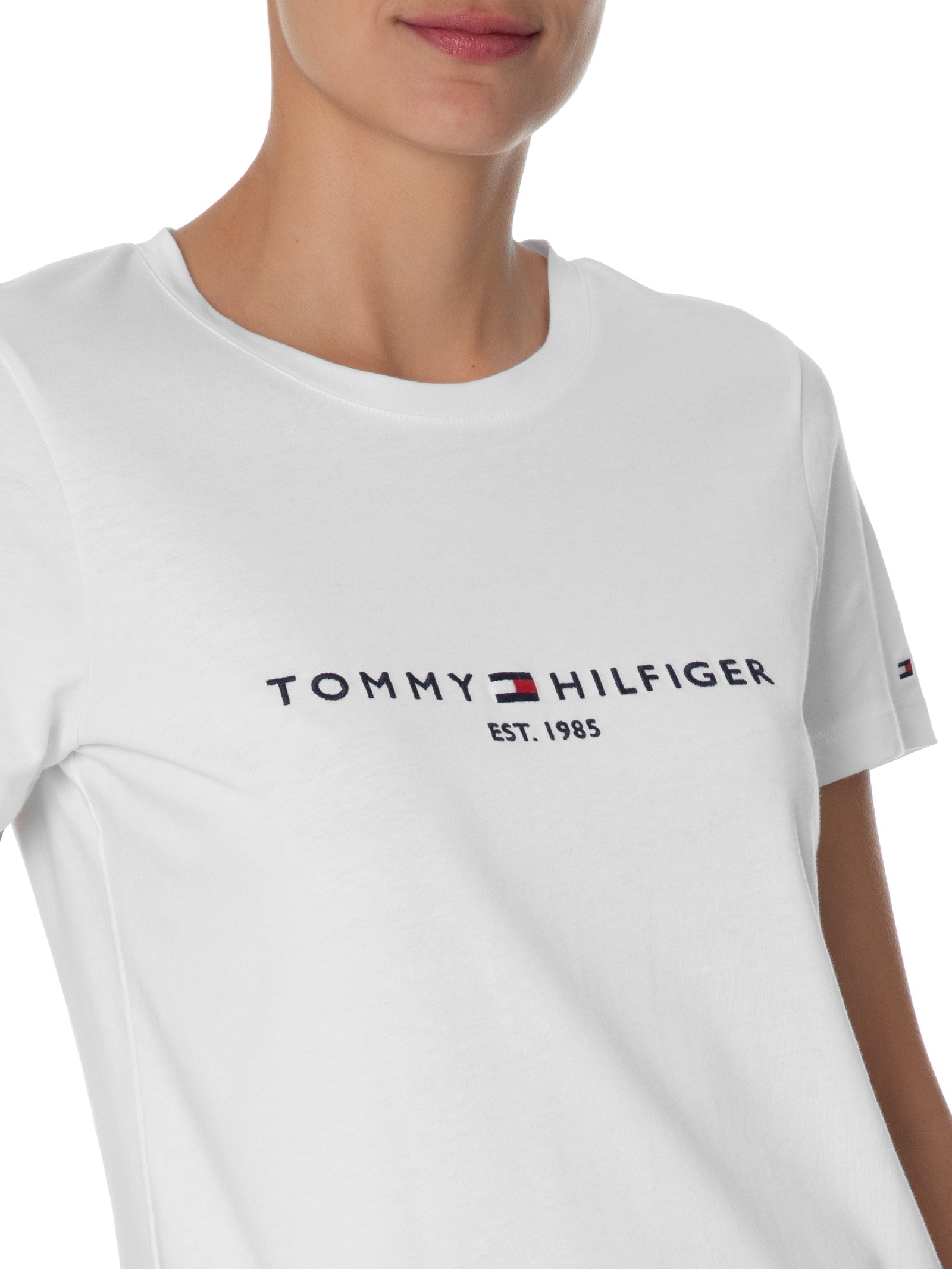 Blusa Feminina Heritage Reg Tee Branco Tommy Hilfiger