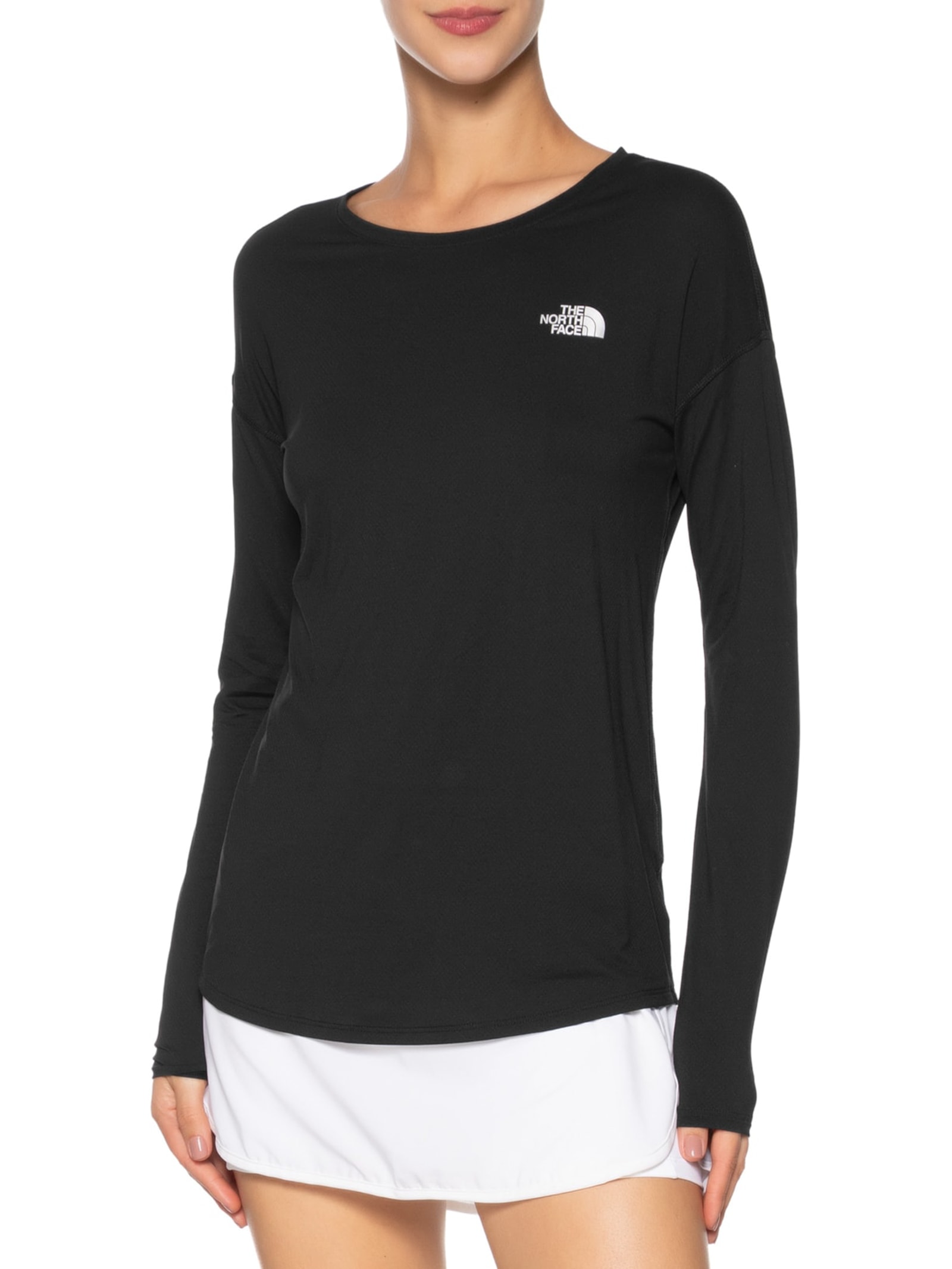 Blusa Feminina Hyper Tee L/S Crew Preto The North Face