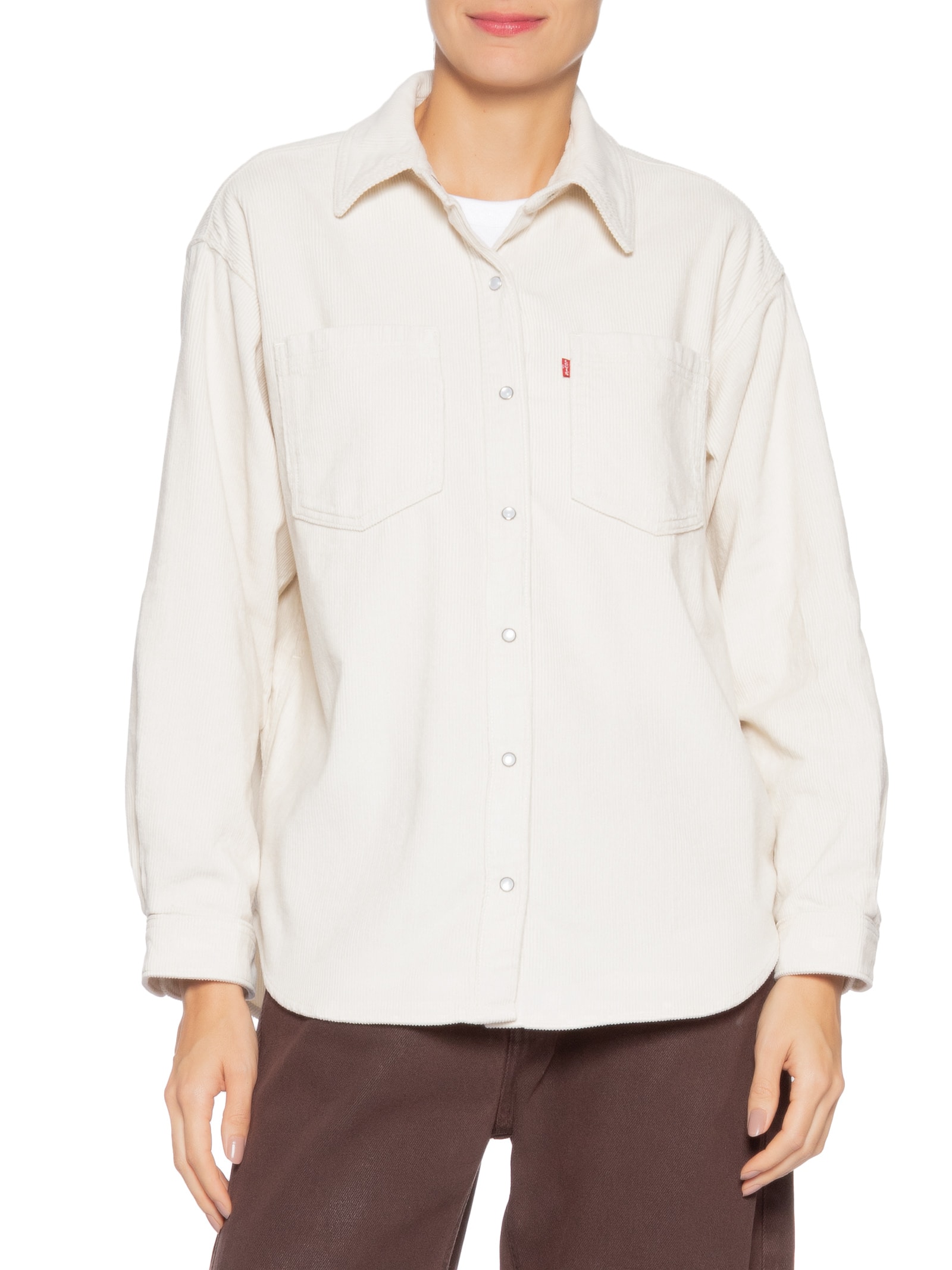 Blusa Feminina Iris Corduroy Overshirt Bege Levi's