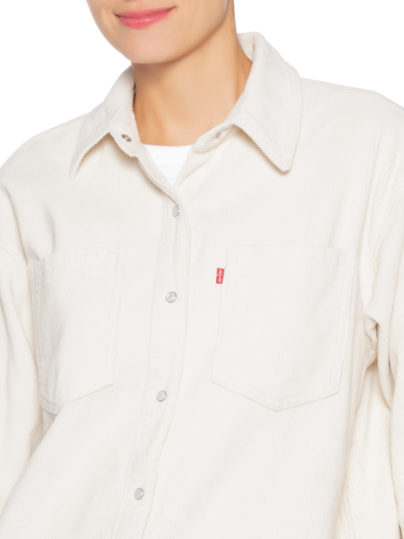 Blusa Feminina Iris Corduroy Overshirt Bege Levi's